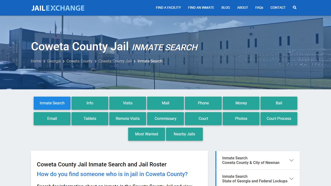 Coweta County Jail Inmate Search - Jail Exchange